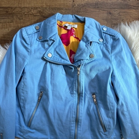 COLOR ME COURTNEY Dennis Biker Jacket Blue - Picture 6 of 7